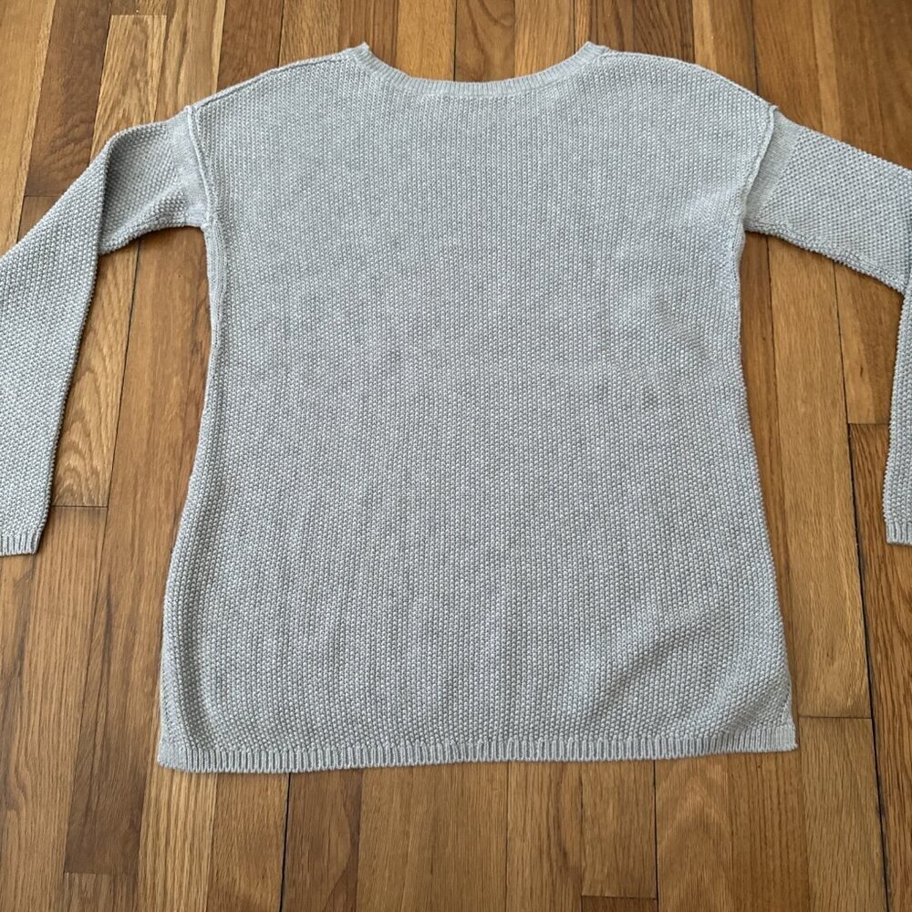 Vince Women's Cashmere/Cotton Sweater Gray Oversized Crew Neck Drop Sleeve SZ XS - Picture 6 of 6